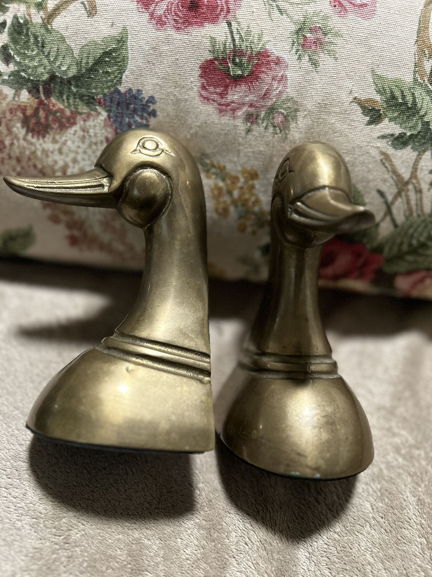 Brass Ducks Bookends