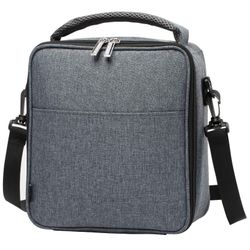 Insulated Lunch Bag Lunch Box Cooler Bag with Shoulder Strap for Men Women Kids (gray)