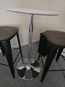 White pub table