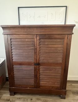 Mahogany TV Storage armoire from Pottery Barn