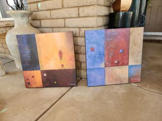 Pair of 24"x24" Wall Art Canvas Prints