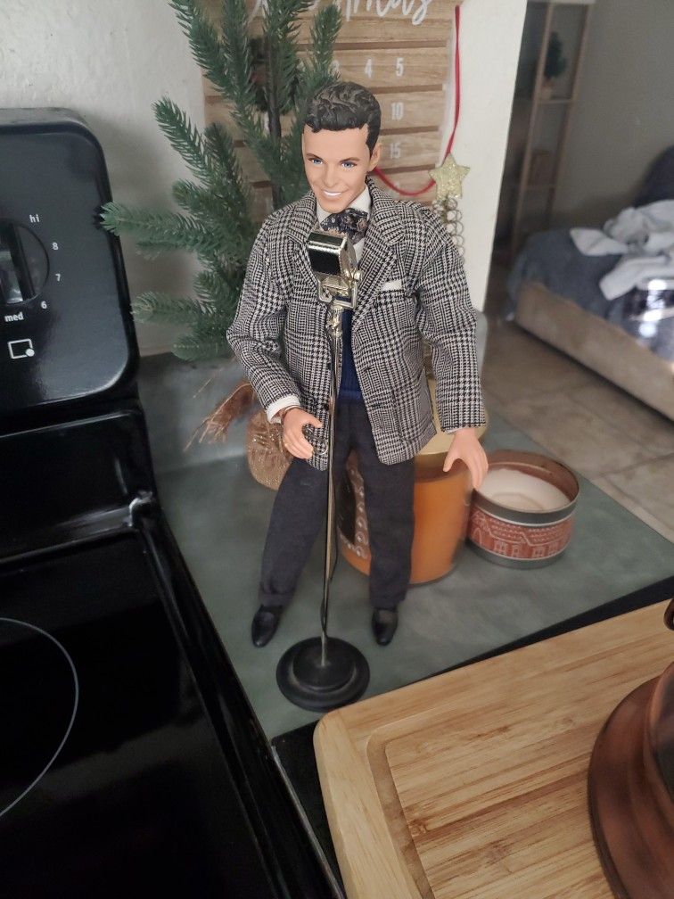 Frank Sinatra Stand Up Doll With Tall Microphone 