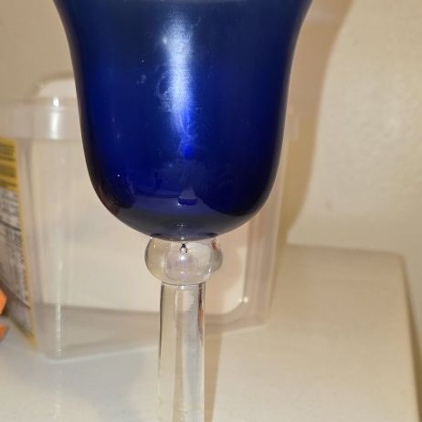 Vintage Cobalt Blue  Wine Goblets 