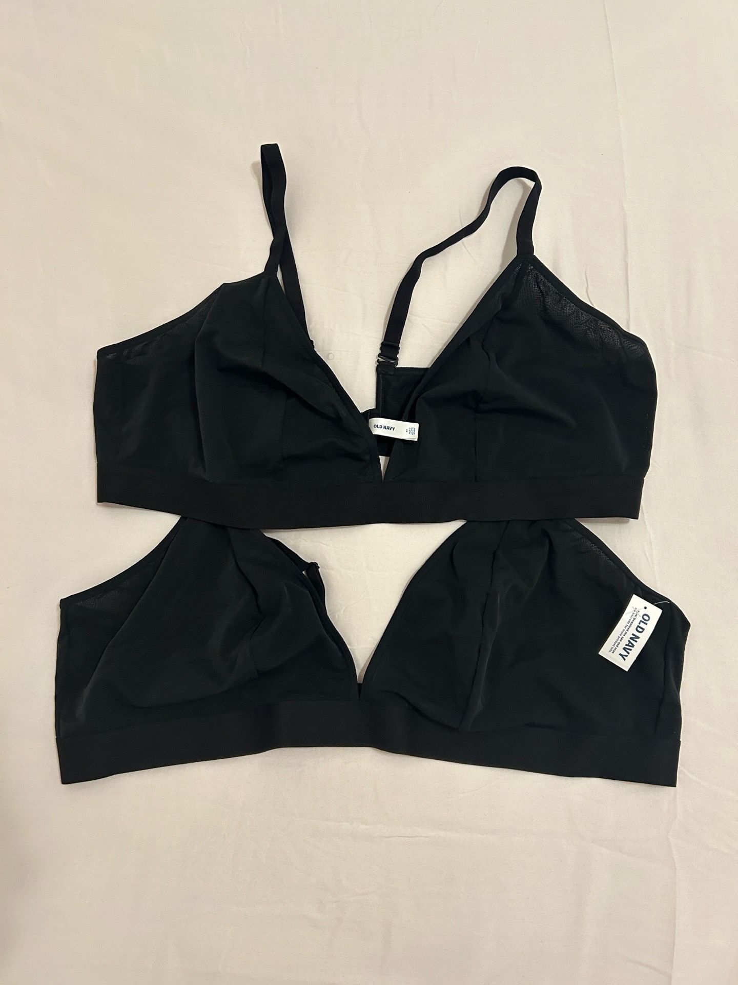 2 Old Navy Black Bras plus size 4xl