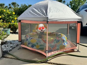 Pop N Go playpen + Mat - pink