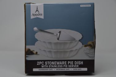 2 Pc Stoneware Pie Dish
