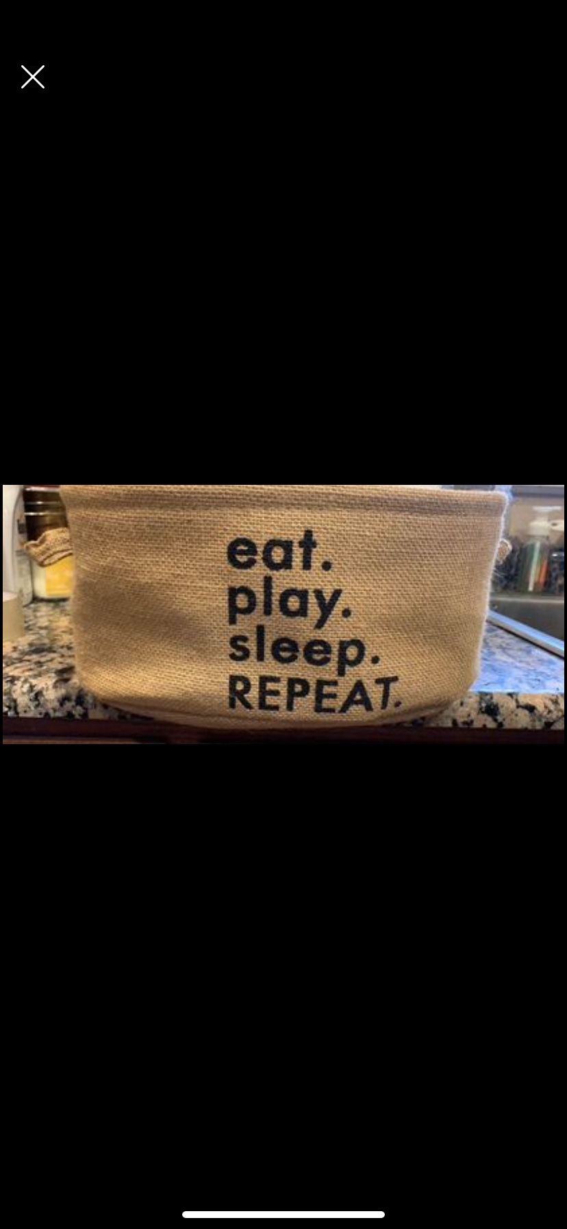 Pet Toy Box Burlap