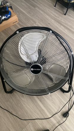 Utilitech 20” High Velocity Floor Fan - Black