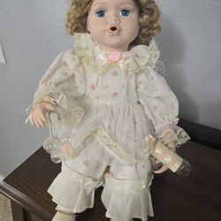 DOLL PORCELAIN ORIGINAL 14"