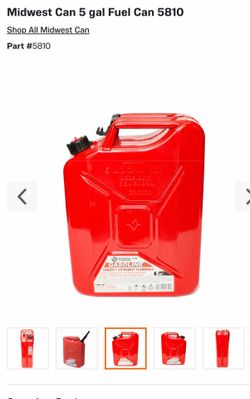 Metal gas can - Midwest Can 5 gal Fuel Can 5810