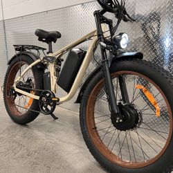 ✅ BRAND NEW - Full Suspension S1 Dual Motor(2x1000W=2000W Total) Electric Ebike, Mountain Bike (26x4.0) ⚡️🚀⚡️37 Mph Top Speed! (Black/Matte)