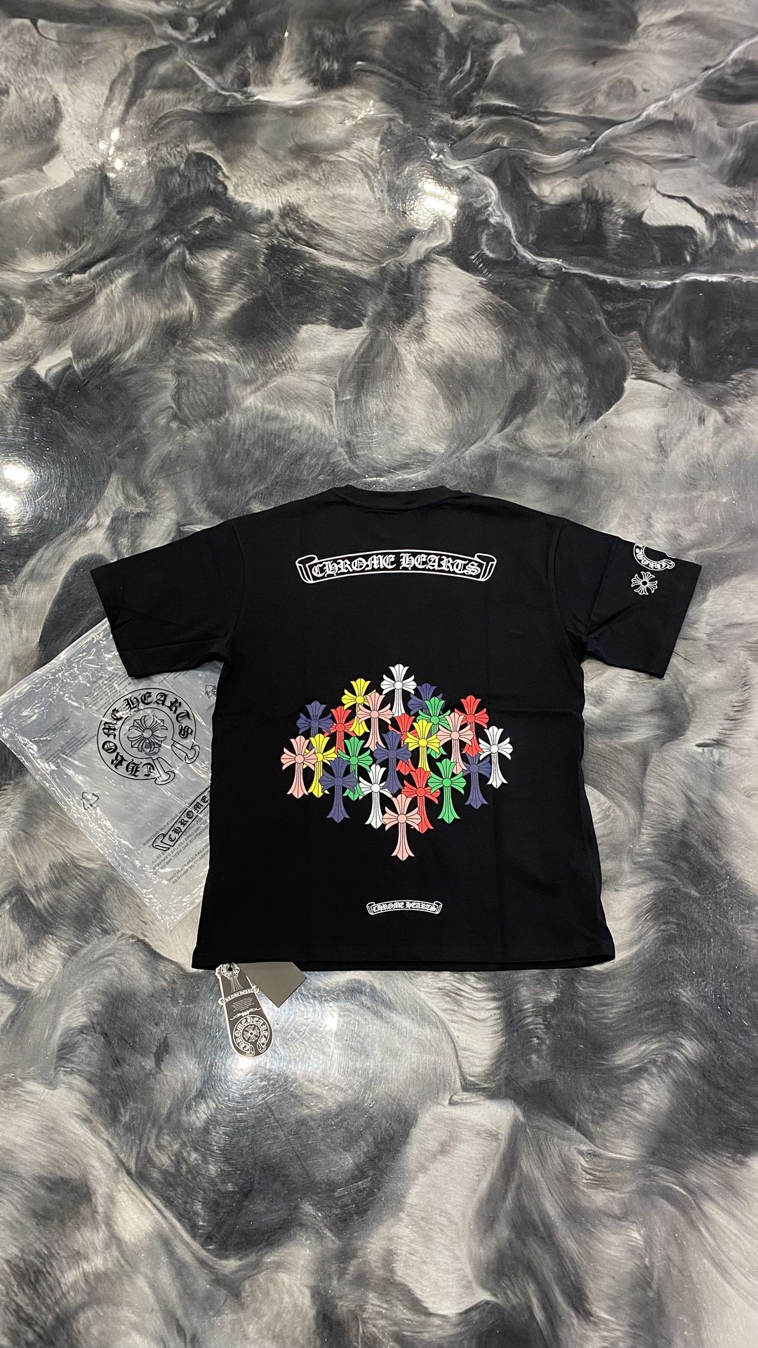 Multicolored Cross Chromehearts Shirt Medium