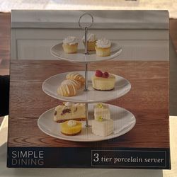 3 Tier Porcelain Server