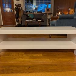 White TV stand 