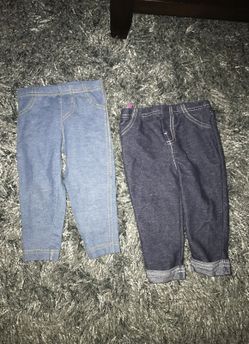 6-9 mos. Denim like leggings