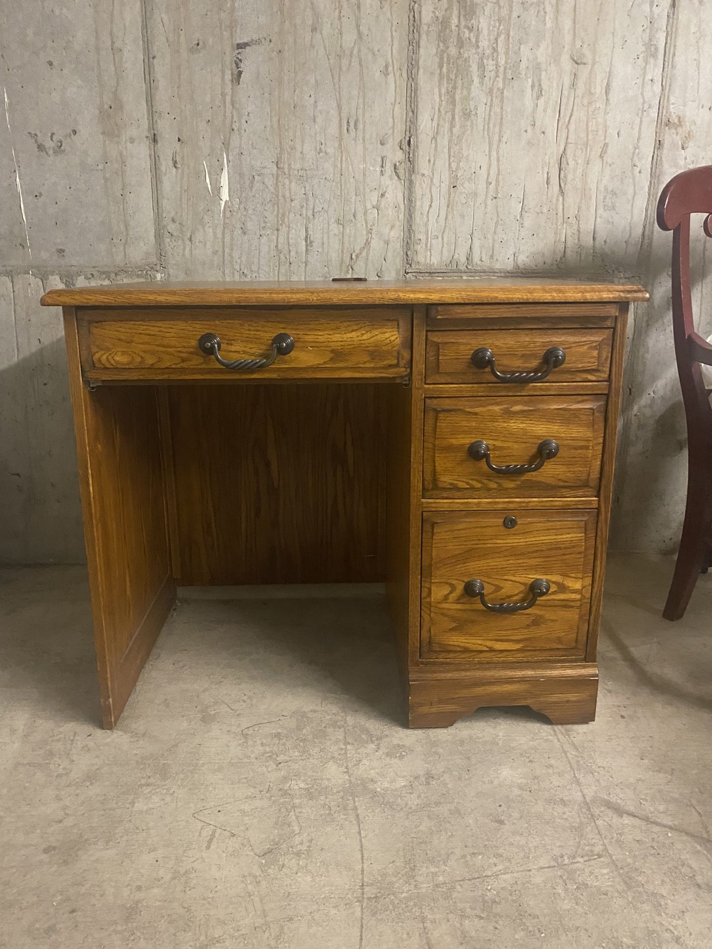 solid oak desk (for child or small adult)