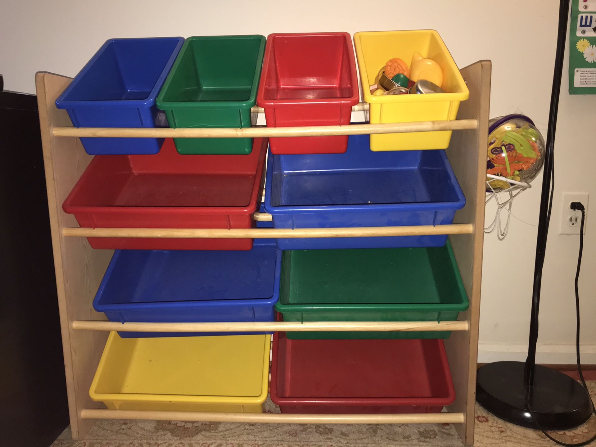 Toy organizer storage shelf