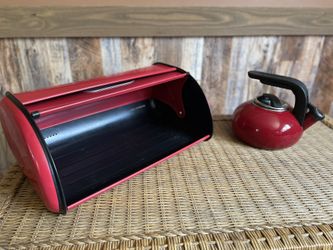 Whistling Tea Kettle And Bread Keeper