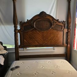 Queen Size Poater Board Bed Frame And Night Stand