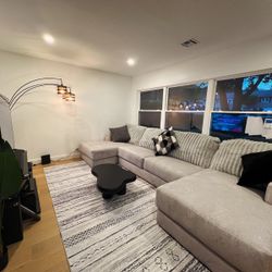 Sofia Gray 153'' 3 Piece Dual Chaise Sectional