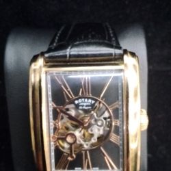 Mens Rotary Automatic Swiss Skeleton Watch - gs90522/10