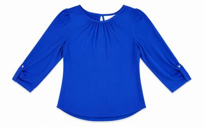 Royal Blue 3/4 Sleeve Blouse
