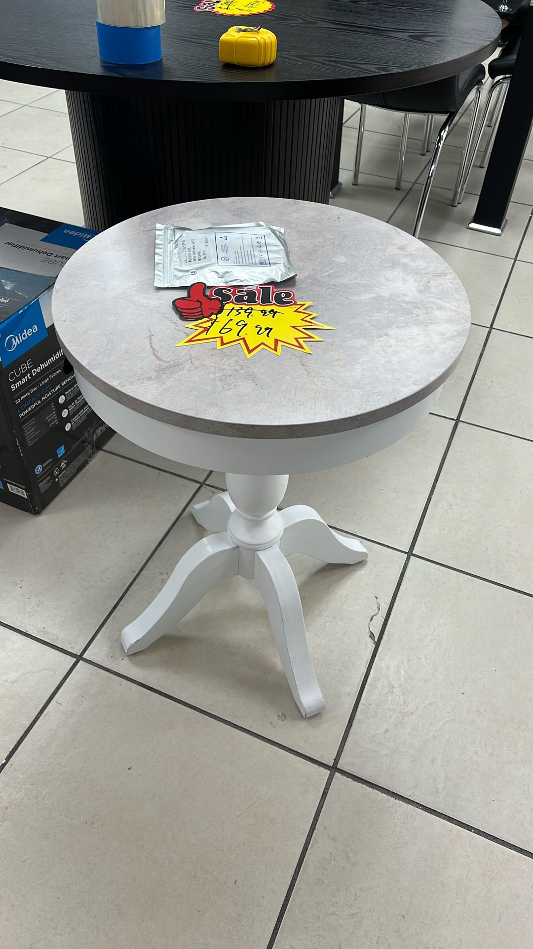 Side table with LED
