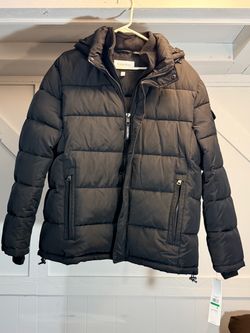 Calvin Klein Black Puffer Jacket with Hood