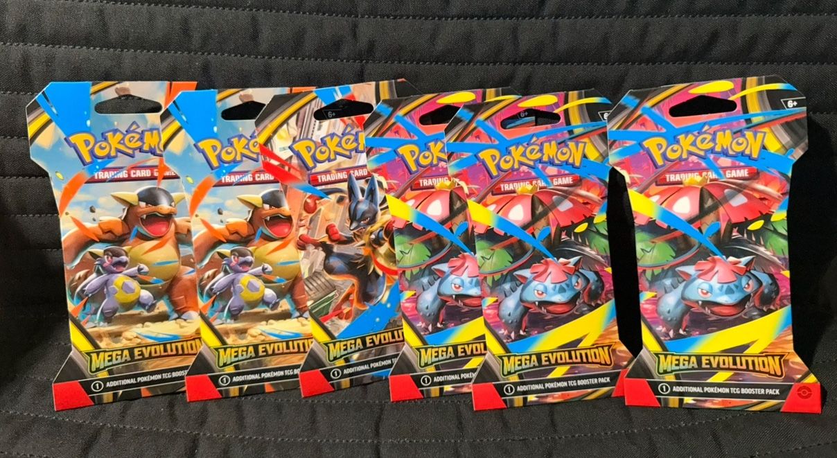 Pokemon Mega Evolution Booster Sleeve - Lot Of 6