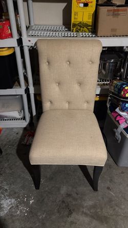 Set Of 5 Dinning Chairs Cream