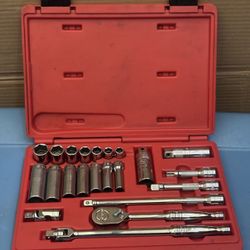 Snap-on Tools 22 pc 3/8" Drive 6-Point Metric General Service Socket Set