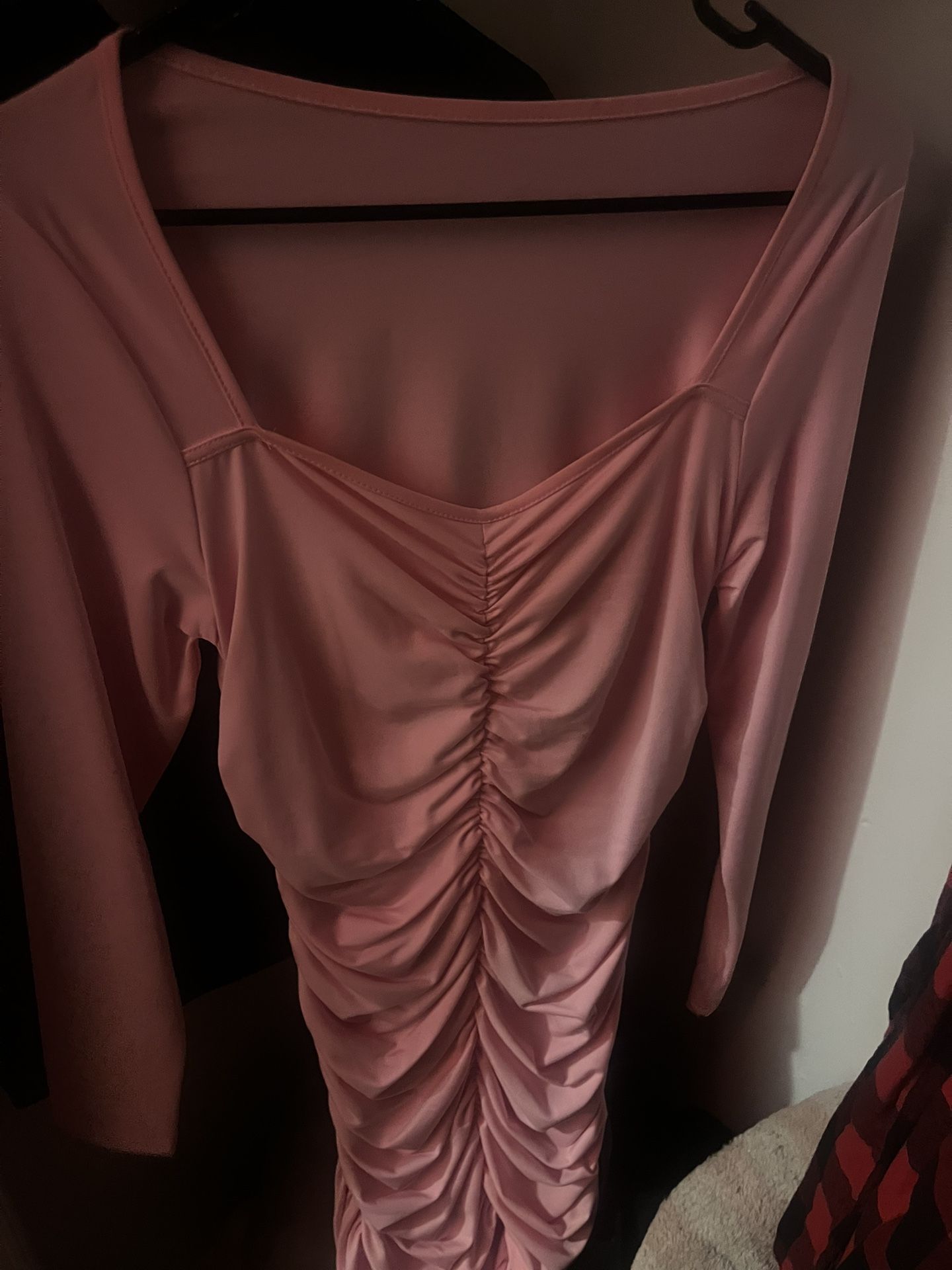 Pink Tight Fitted Size: L-XL Bodycon Dress