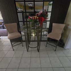 Breakfast  bar table and 2 chairs