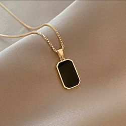 Black Stone Necklace 