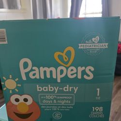 Diapers Pampers Size 1  - 198 Diapers