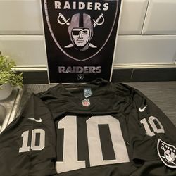 New!! Raiders Black Jersey  #10 Garoppolo High Quality! Comes With A Poster And Waterproof Decal 