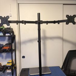 VIVO Dual Monitor Stand Up Desk Mount Extra Tall 39 Inch Pole, Fully Adjustable Stand For Up To 32 Inch Screens