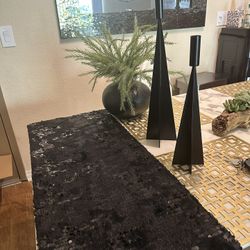 Cb2 Vase And Candle Holders And Table Runner 