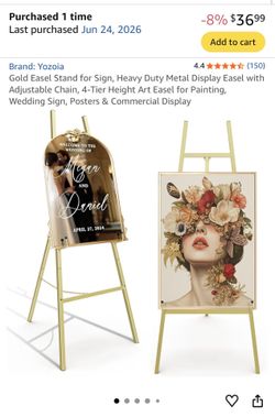 Gold easel