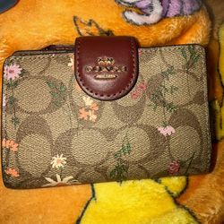 flower coach wallet