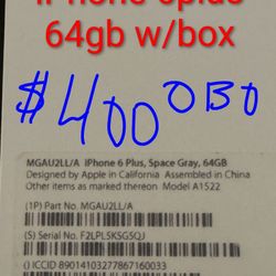 iPhone 6plus 64gb. In Box