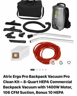 ATRIX ERGO PRO BACKPACK VACUUM PRO CLEAN KIT!!