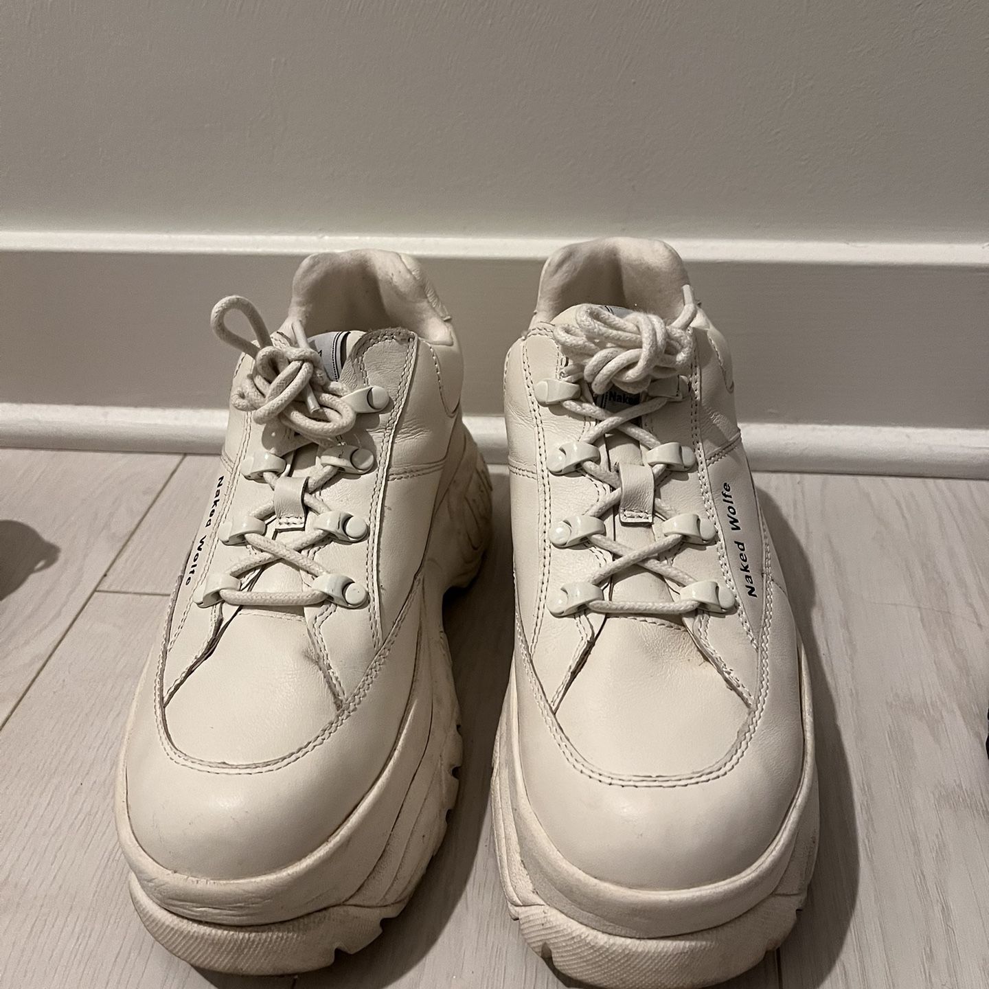 Naked Wolfe Sporty White Low Top Sneakers for Sale in Naked Wolfe Sporty White Low Top Sneakers for Sale in