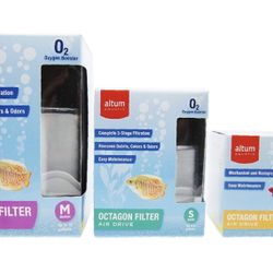Aquarium Filter For Fish Tanks - Corner Filter And Air Pump