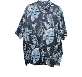 Harbor Bay Men's Tropical Print Button-Up Shirt