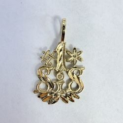 14K Gold #1 Sis Pendant