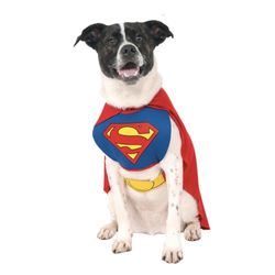 Superman Dog Costume — Size: Large