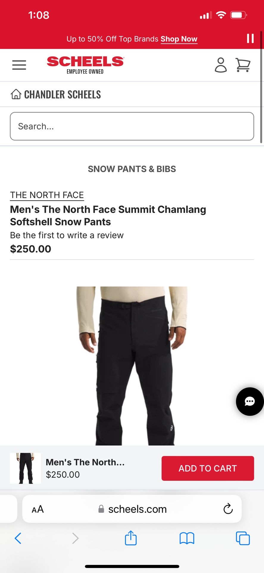 North face Snow Pants Size 30 New