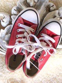 Converse all star red youth size us11