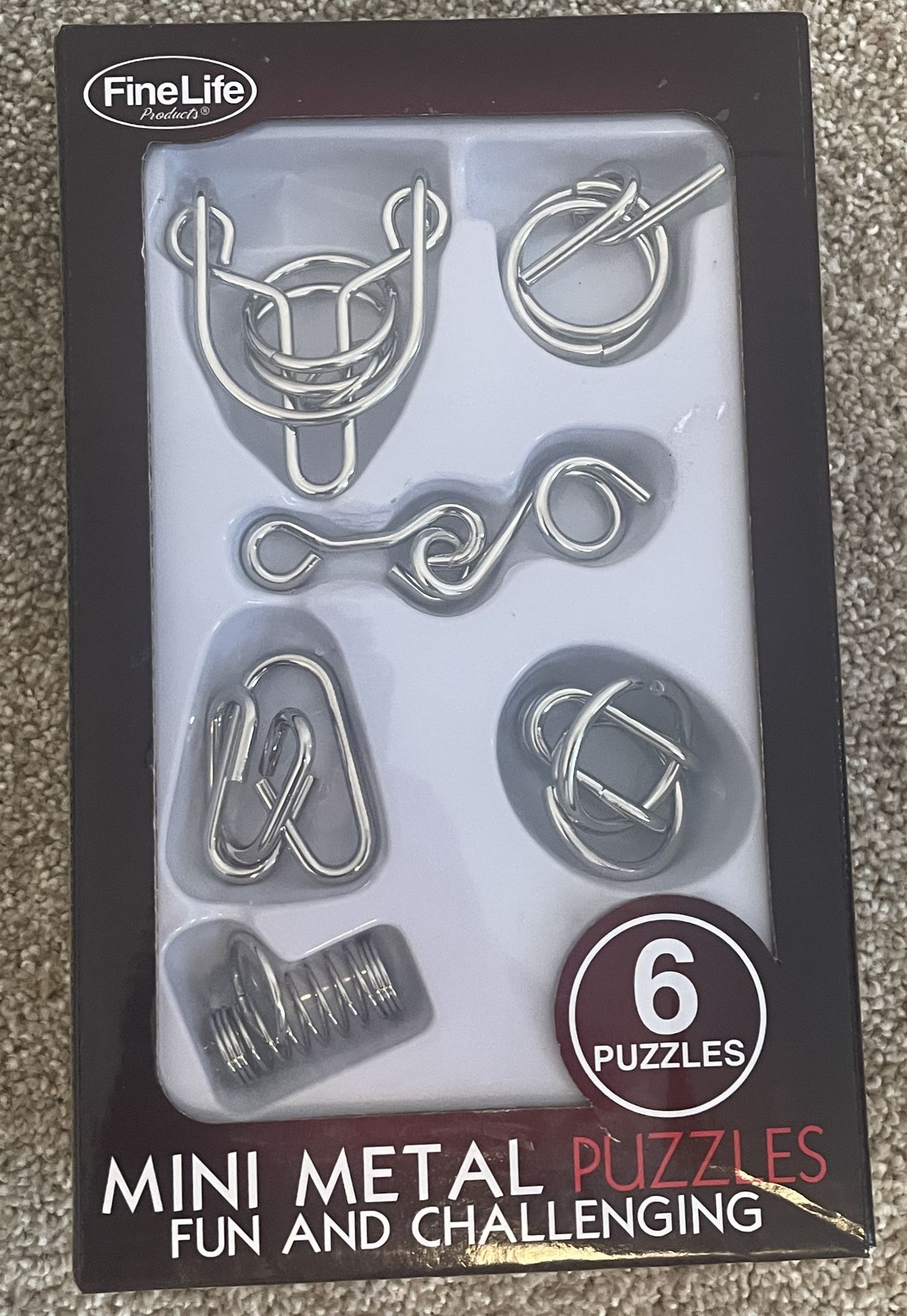 Mini Metal Brain-Teaser Puzzle Set – New